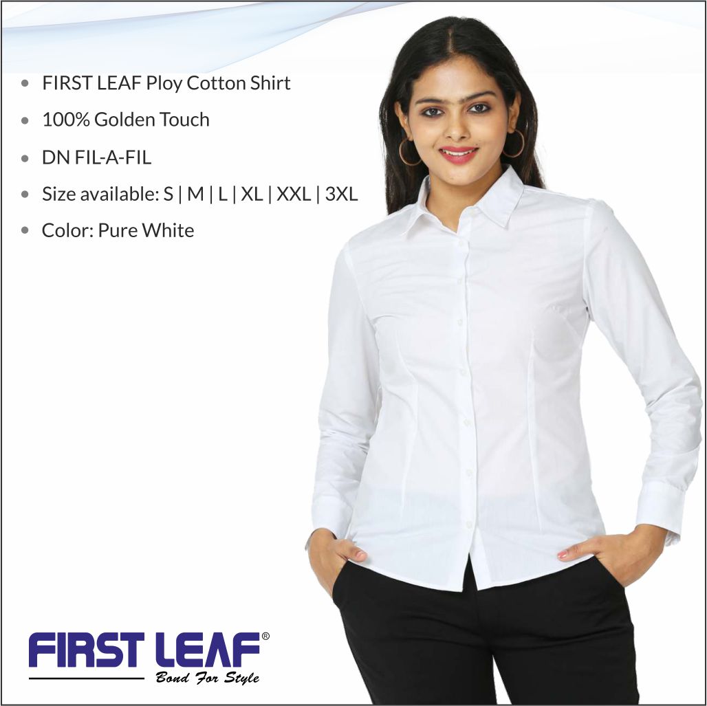 Pure White Shirt – Ladies – Newgenn India